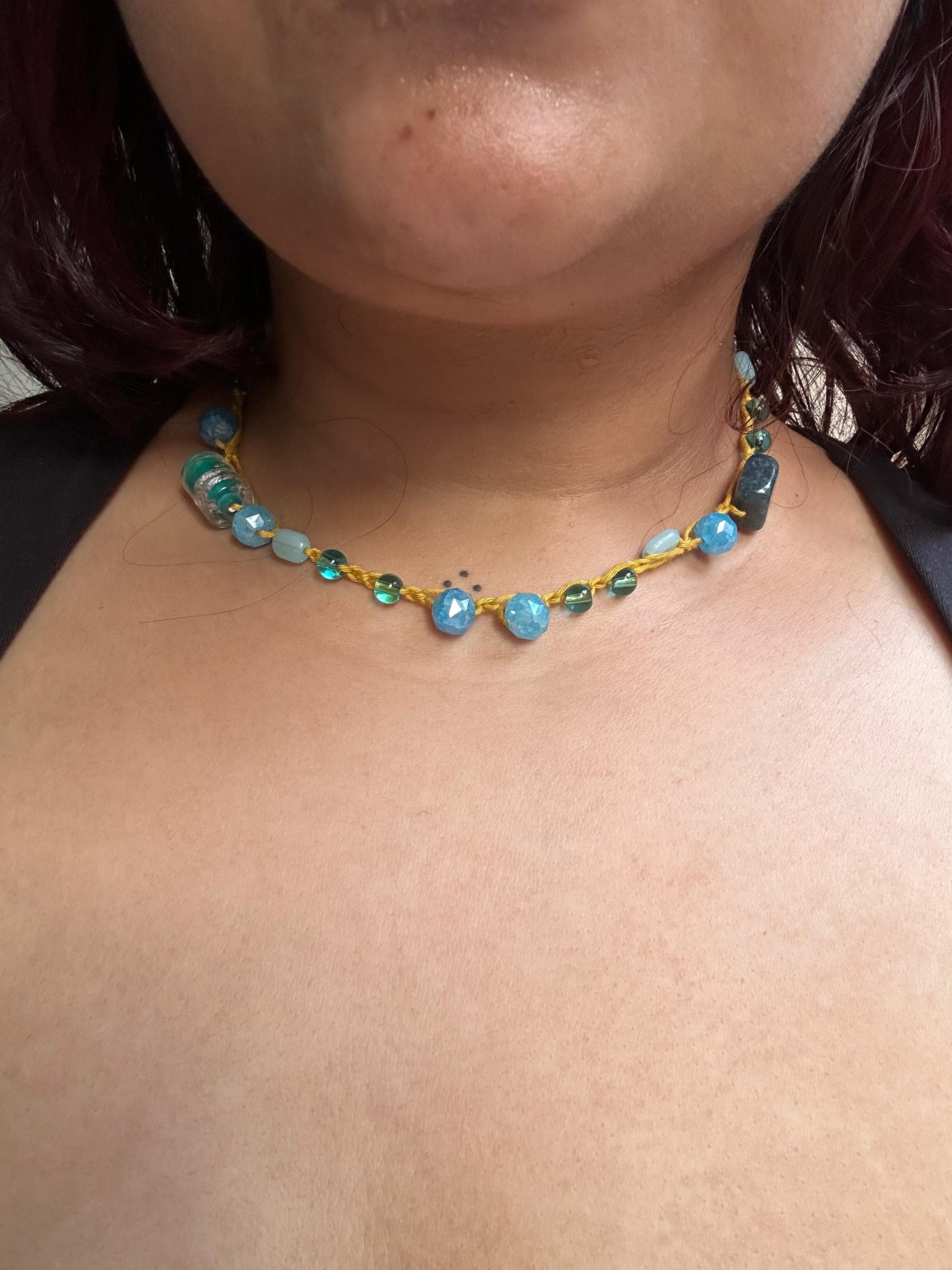 Onyx & Lakshmi Coin Necklace